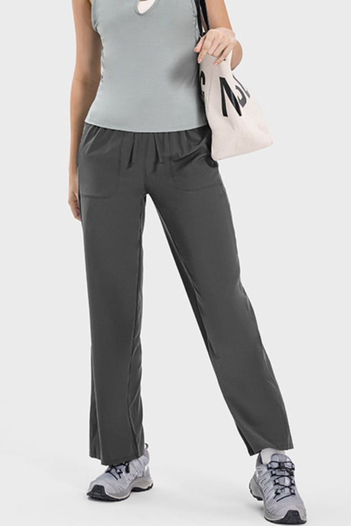 Vweda Drawstring Pocketed Active Pants