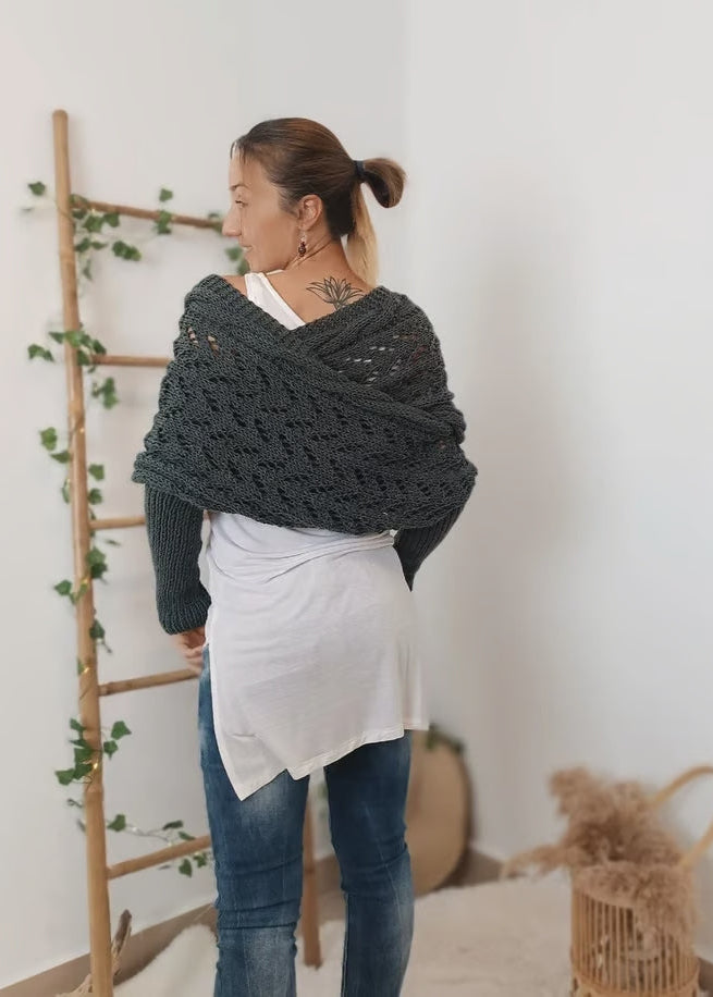 Alyssa - Boho Knitted Wrap