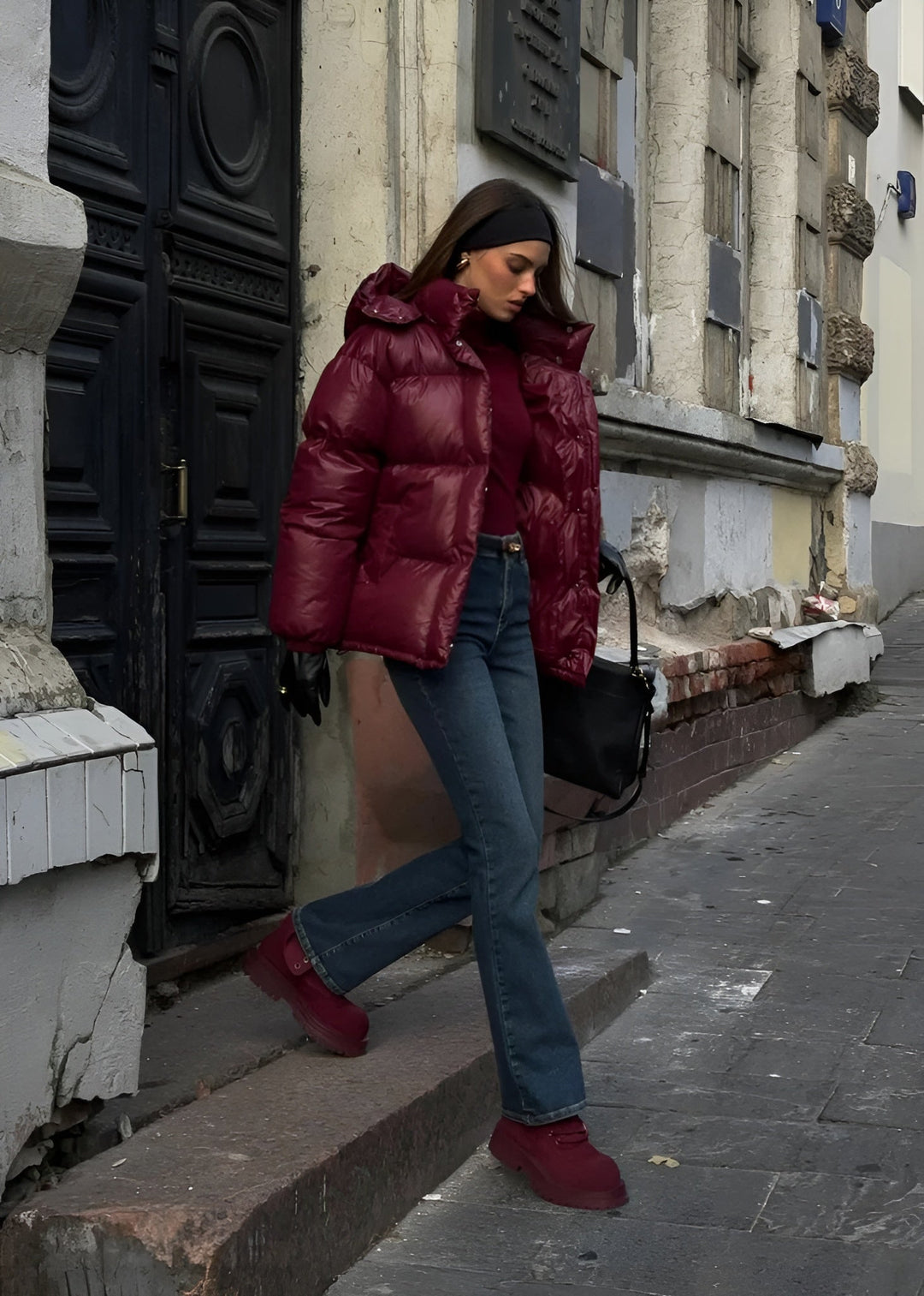 Wendy - Stylish in Bordeaux Red