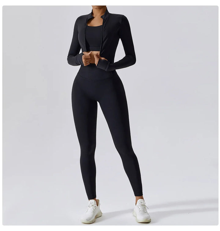 Zipper Yoga Sportswear Set for Women