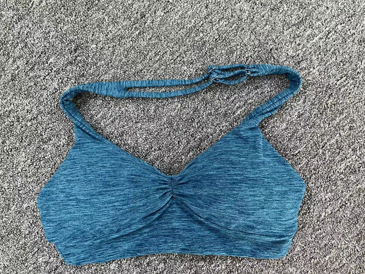 Tie dyed Pushup Backless Tight Halter Sports Bra