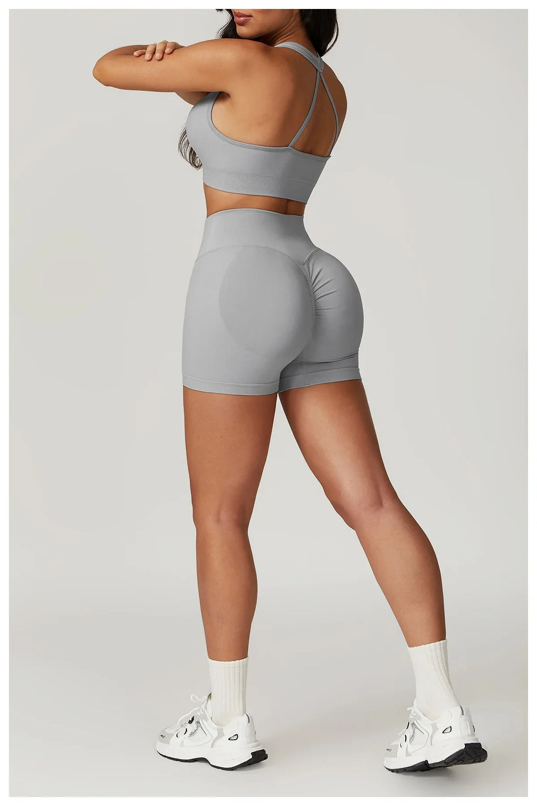 Seamless Scrunch Butt High Waist Tights Yoga Shorts