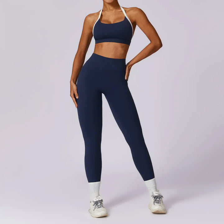 Tracksuit Push Up Sport Bra with High waist Leggings 2PCS Set