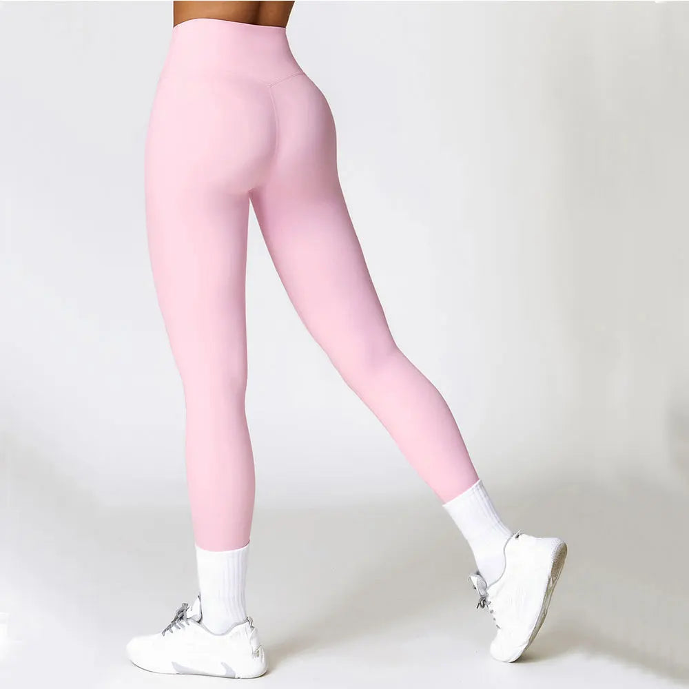 Nylon High Hip Push Up Waist Leggings