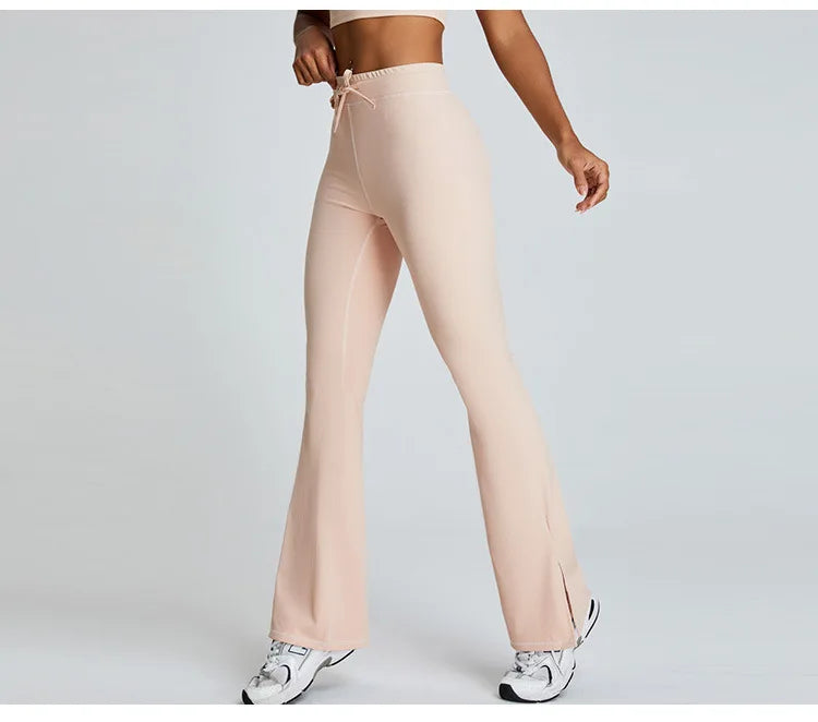 Drawstring Wide Leg Push Up Tights Legging