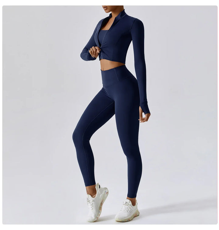 Zipper Yoga Sportswear Set for Women