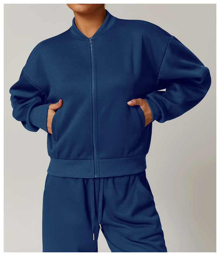 Loose Tracksuit Zipper Long Sleeve Jackets