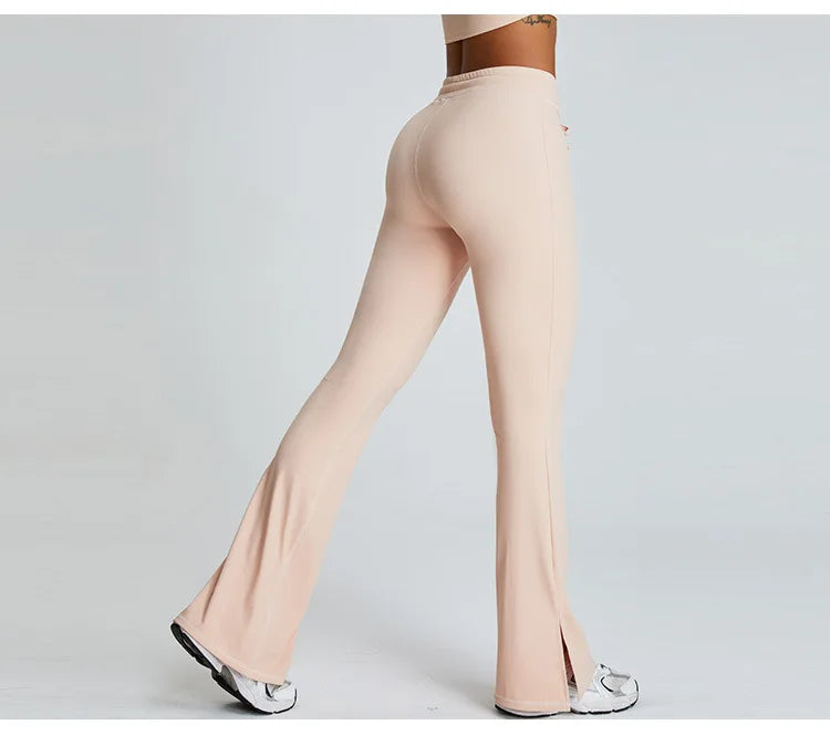 Drawstring Wide Leg Push Up Tights Legging