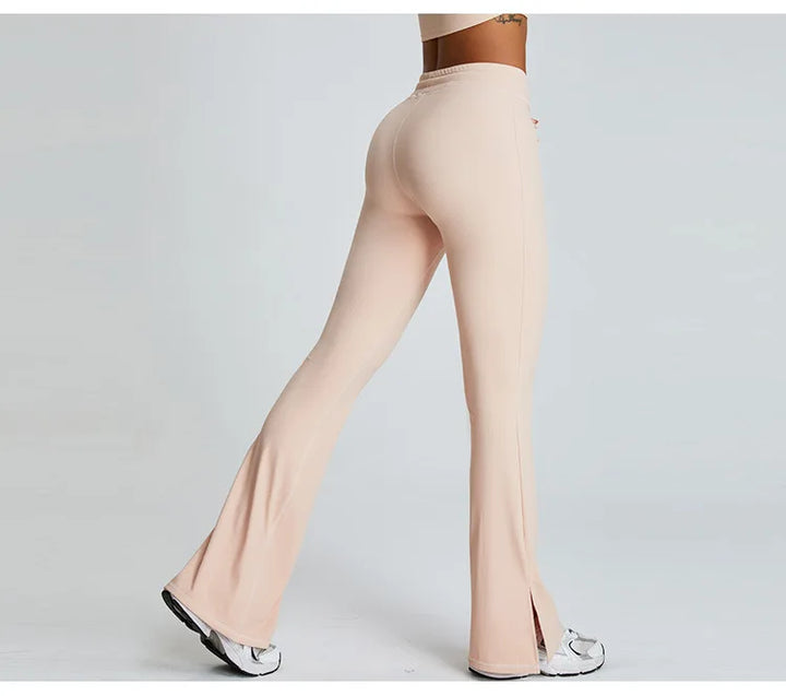 Drawstring Wide Leg Push Up Tights Legging