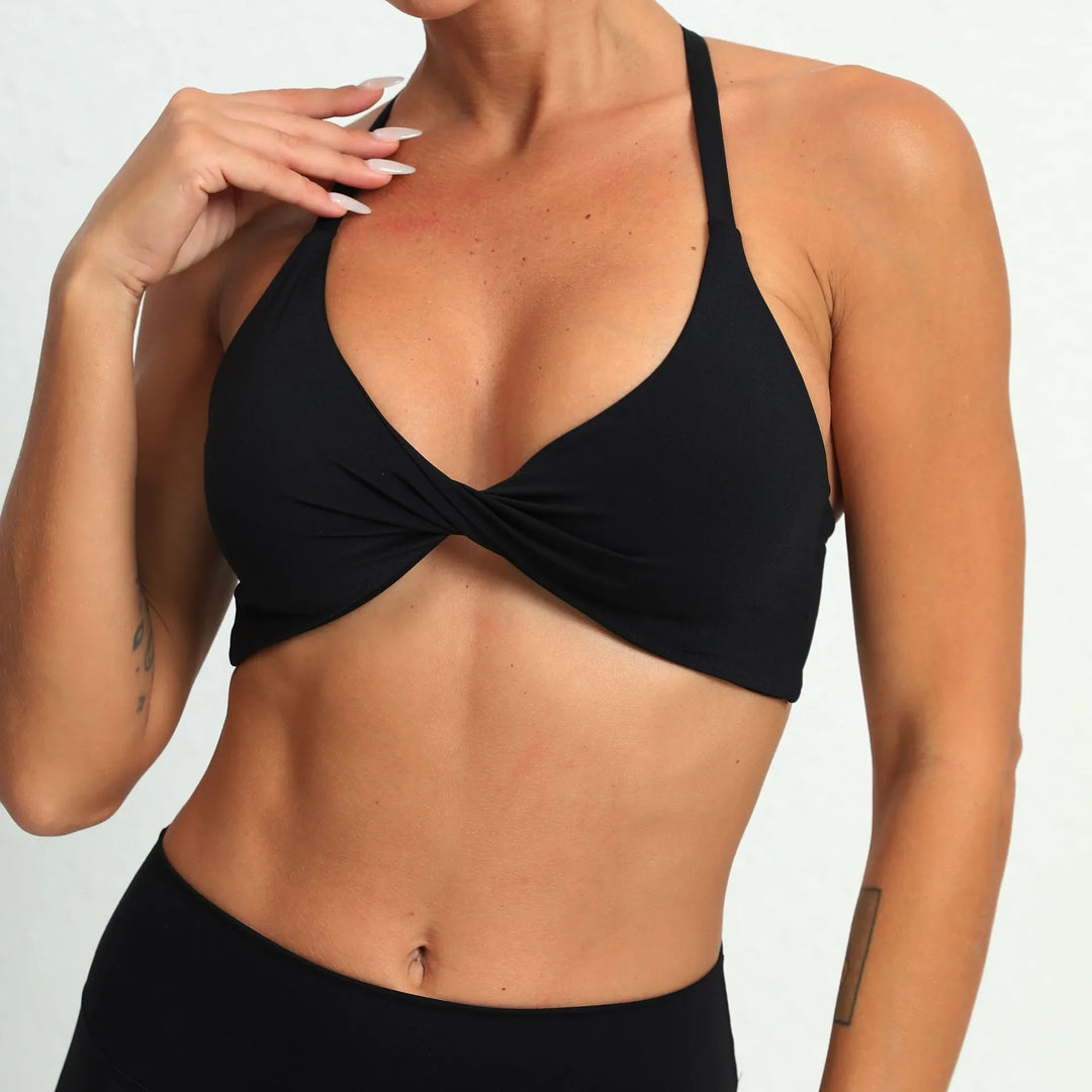 Sexy Halter Push Up Sports Bra