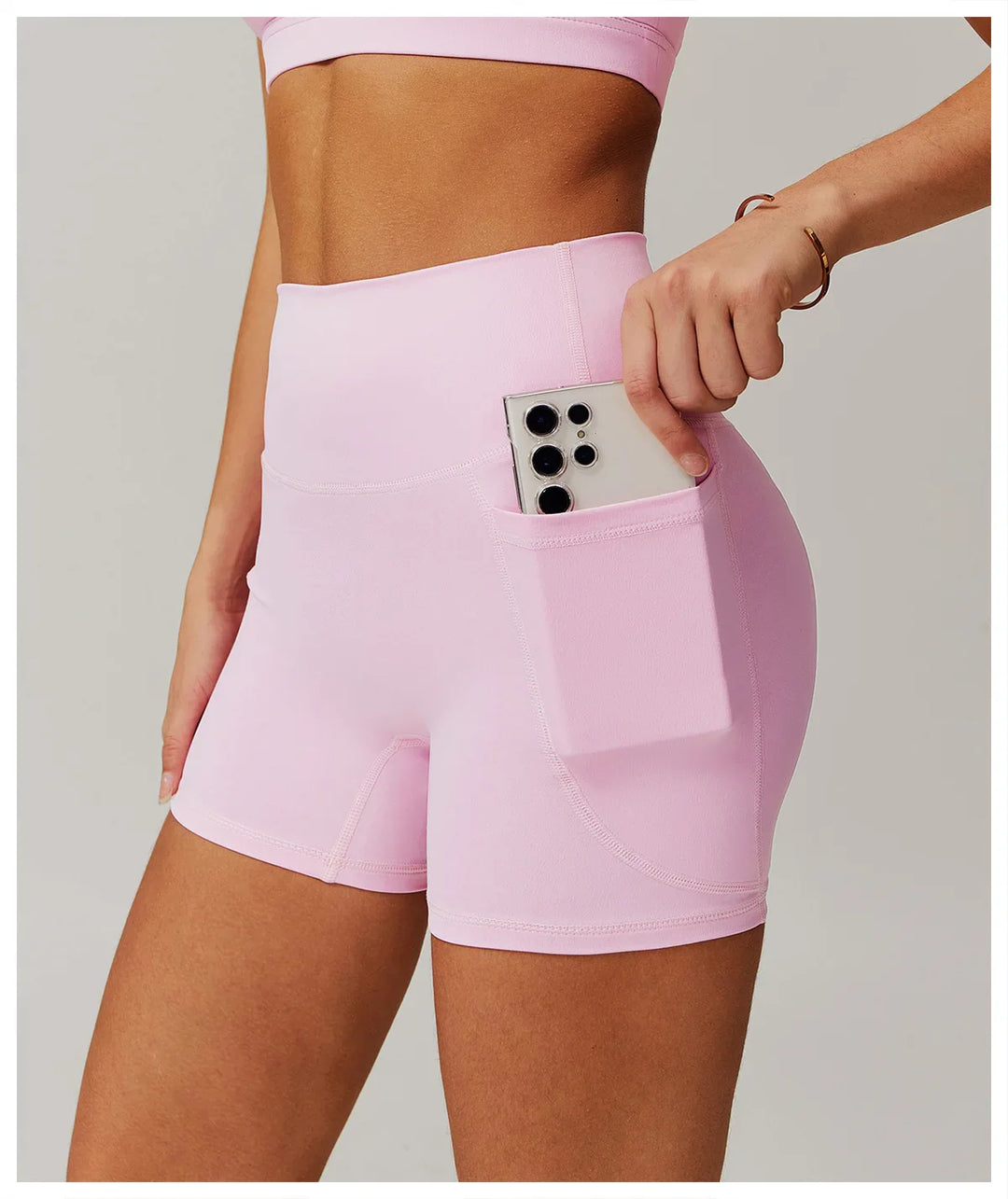 Butt Lift Elastic Yoga Shorts with High Waist