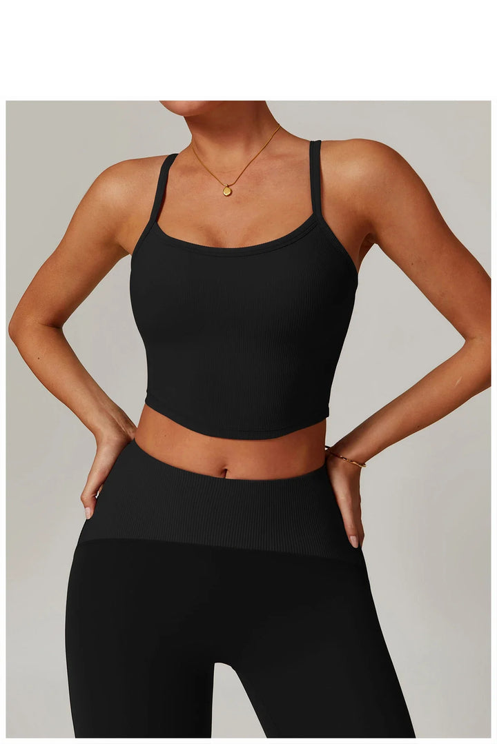 Sexy Back Fitness Bralette High Impact  Tank Top