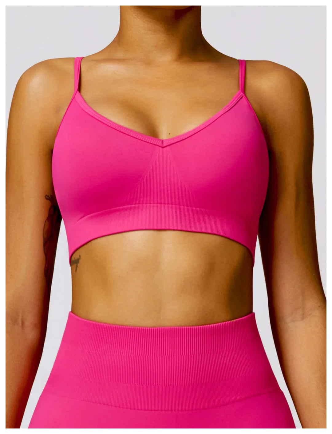 Cross Strap Push Up Seamless Sport Bra