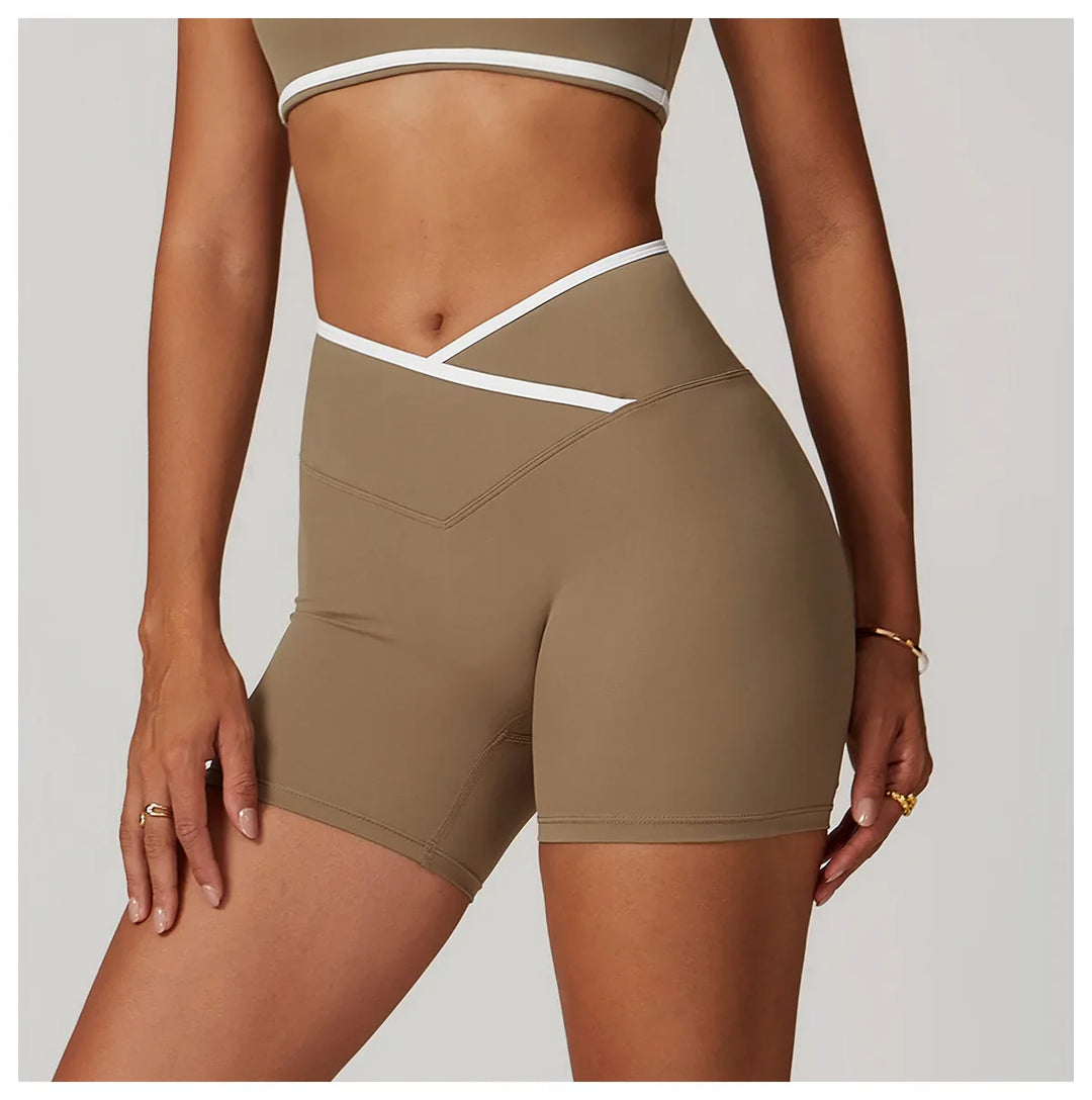 Breathable High Waist Sports  Gym Shorts