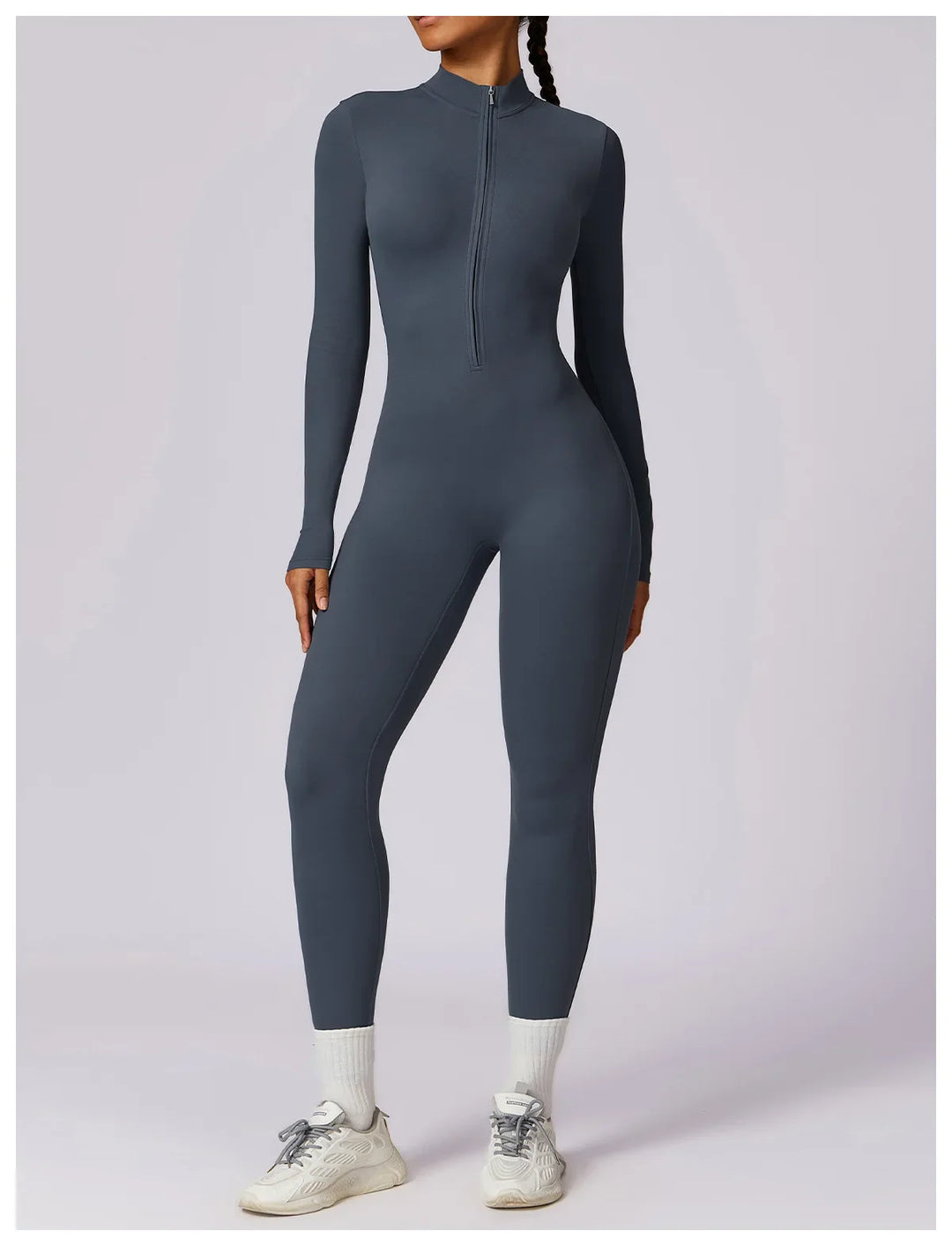 Long Sleeved Zipper Training Jumpsuit