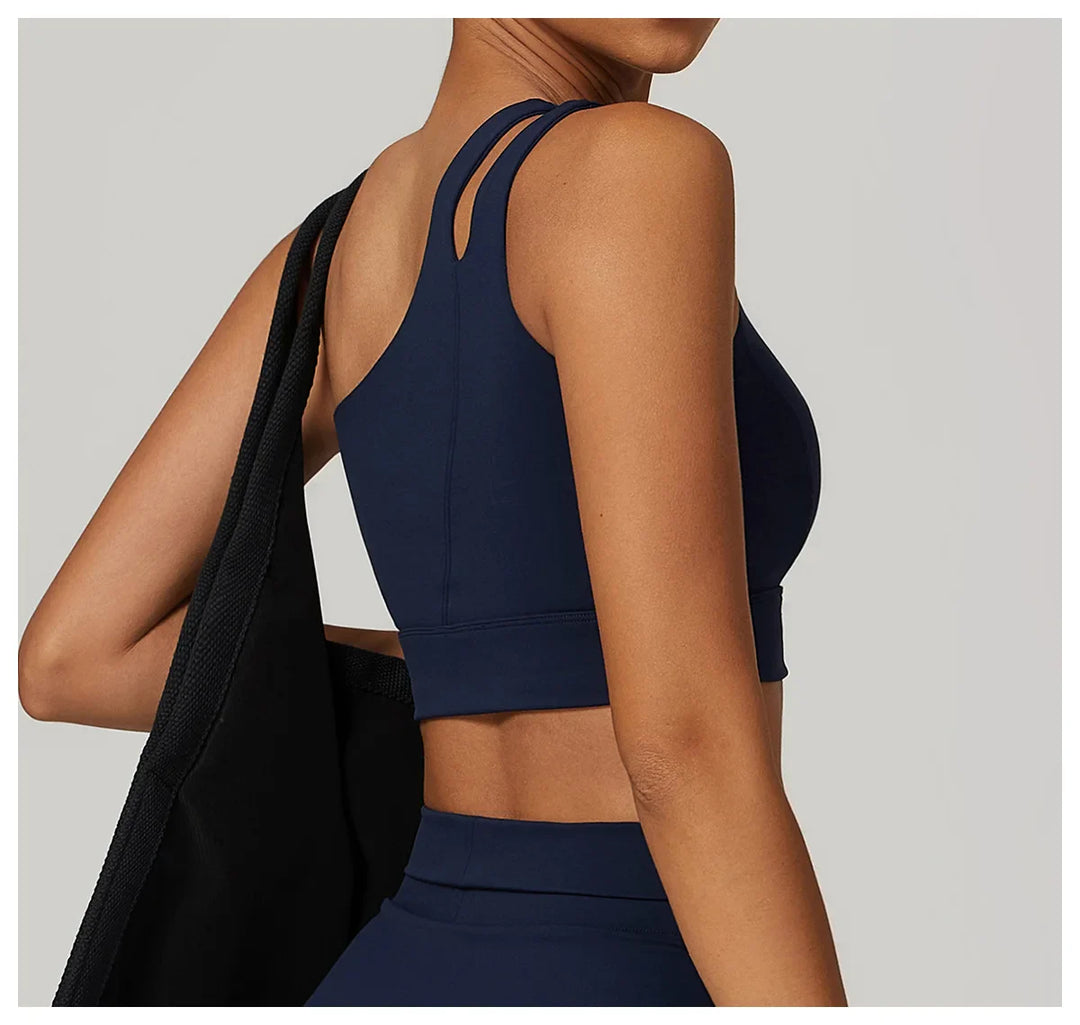 High Stretch Comfy One-Shoulder Sports Bra