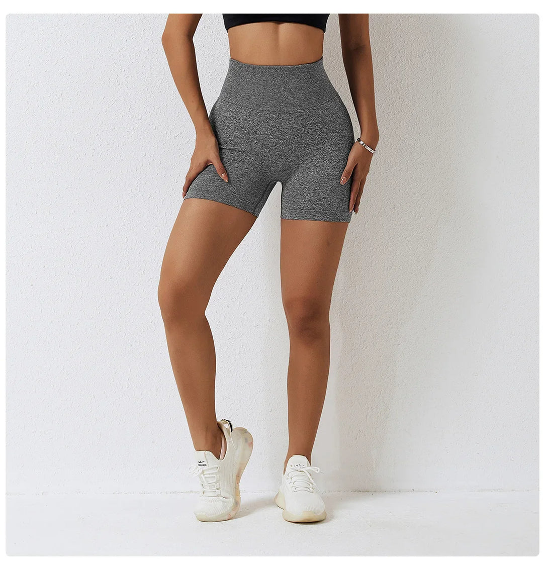 Seamless Peach Hip-Lifting High Waist Shorts