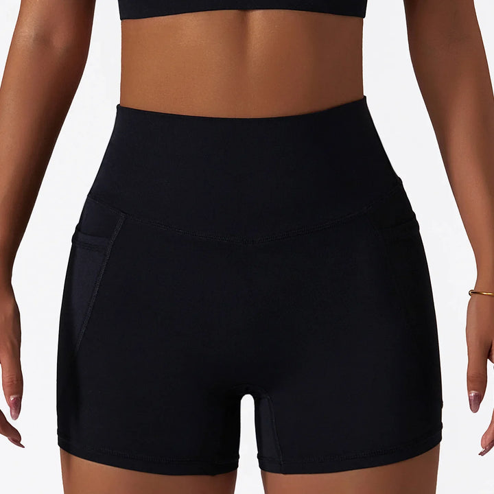 Butt Lift Elastic Yoga Shorts with High Waist