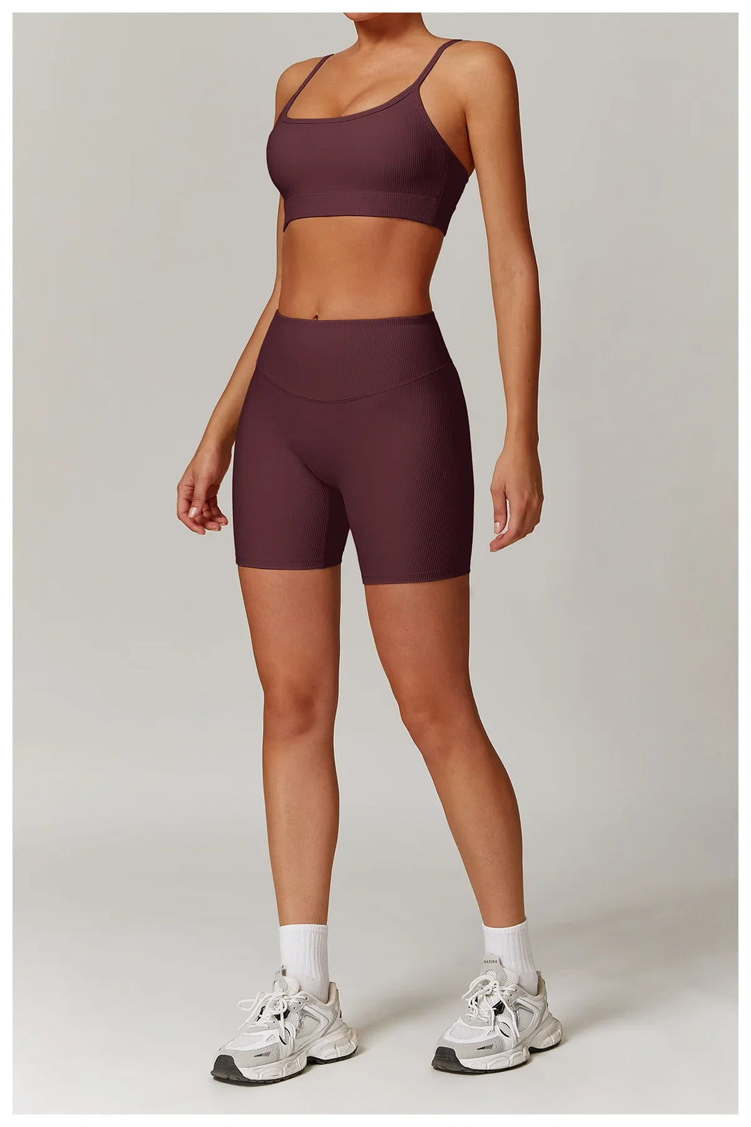 Ribbed High Waist Scrunch Butt Yoga Shorts