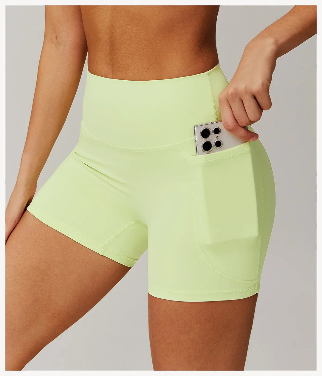 Butt Lift Elastic Yoga Shorts with High Waist