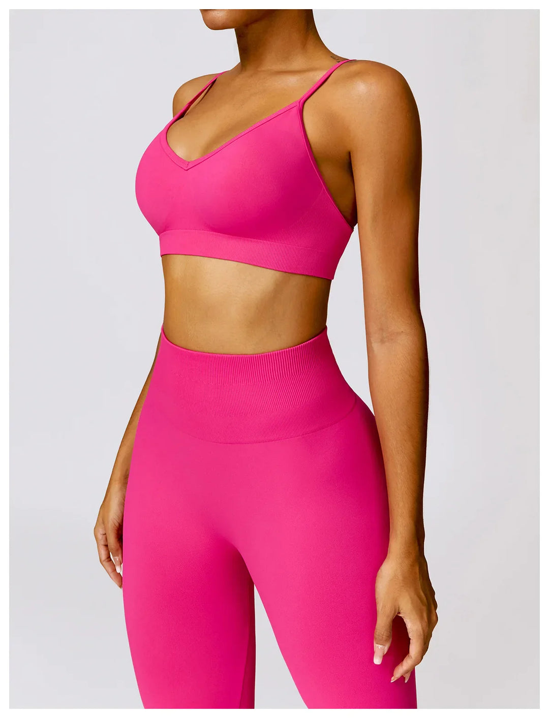 Cross Strap Push Up Seamless Sport Bra