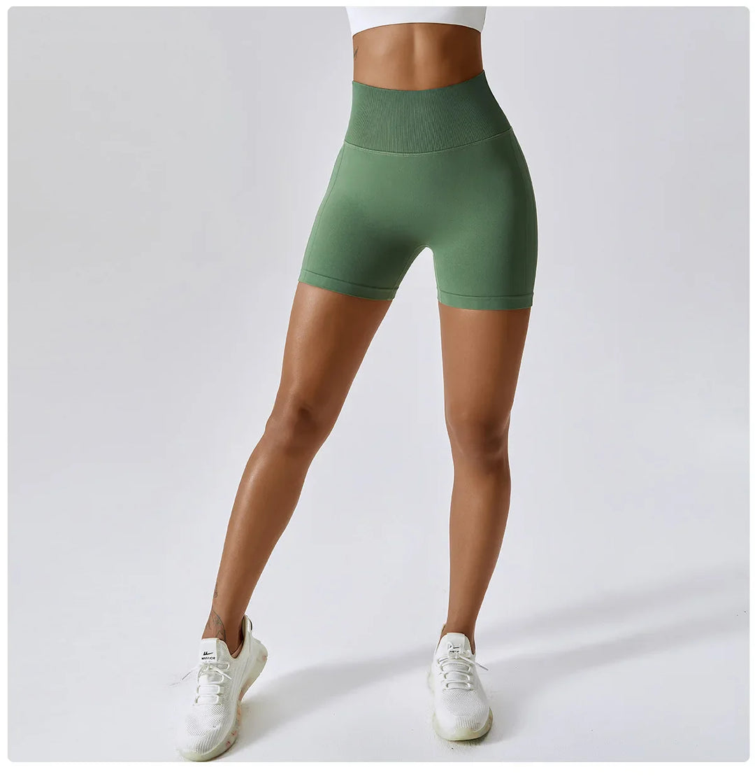 Seamless Peach Hip-Lifting High Waist Shorts