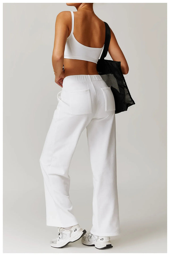 Outdoor High Waist style Straight Leg Sweatpants