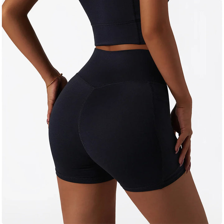 Butt Lift Elastic Yoga Shorts with High Waist