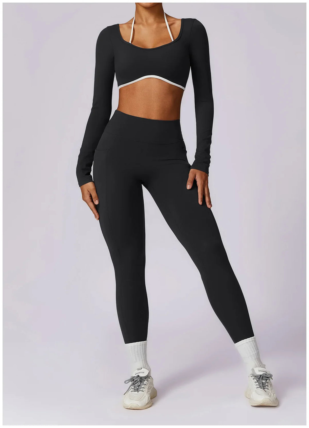 Tracksuit Push Up Sport Bra with High waist Leggings 2PCS Set