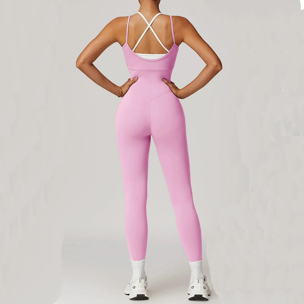 Sexy Backless Sling Yoga Jumpsuit