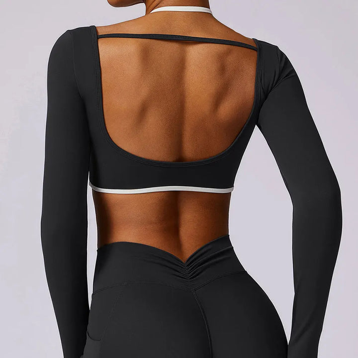 Sexy Backless Long Sleeve T-Shirt