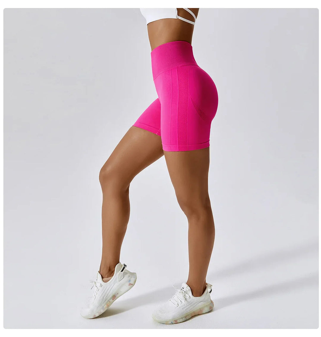 Seamless Peach Hip-Lifting High Waist Shorts