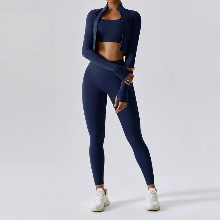 Zipper Yoga Sportswear Set for Women