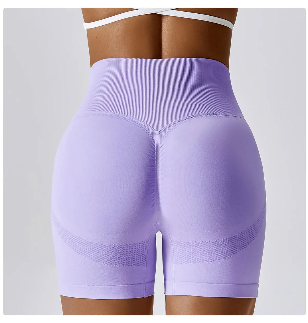 Seamless Peach Hip-Lifting High Waist Shorts