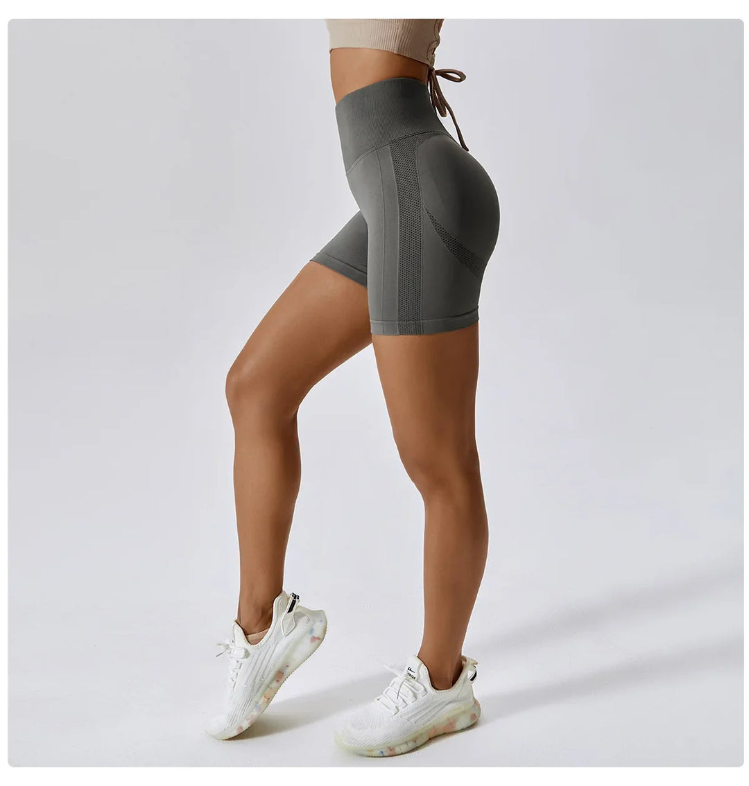 Seamless Peach Hip-Lifting High Waist Shorts