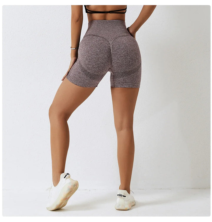 Seamless Peach Hip-Lifting High Waist Shorts