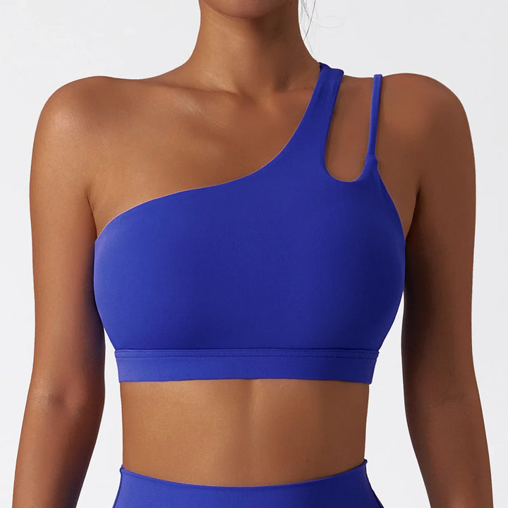 Oblique Shoulder Yoga Sport Bra