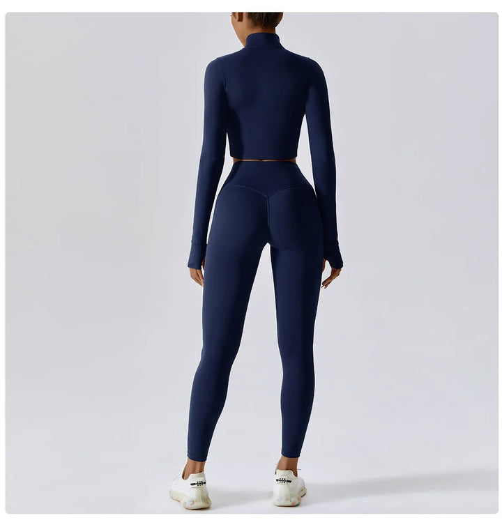 Zipper Yoga Sportswear Set for Women