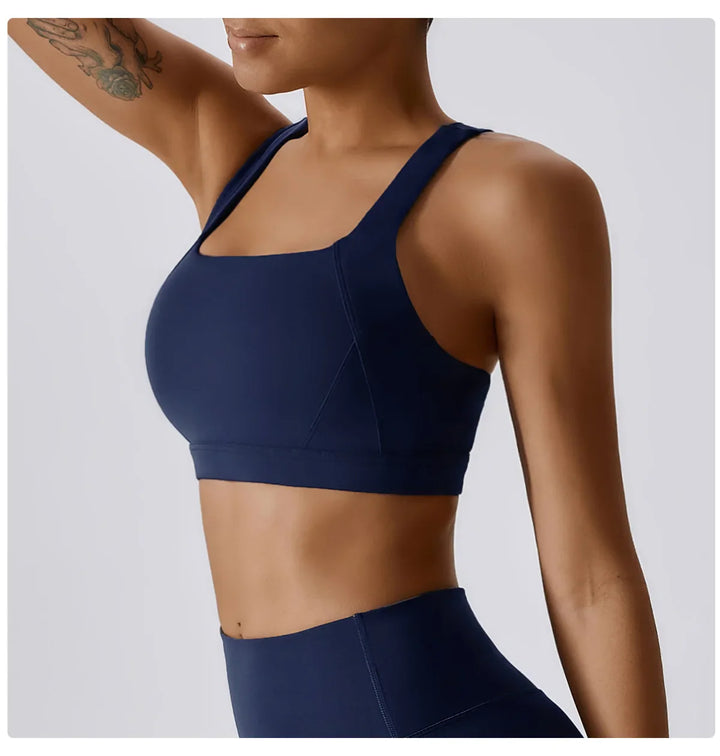 High Intensity Cross Strap Shockproof Sports Bra