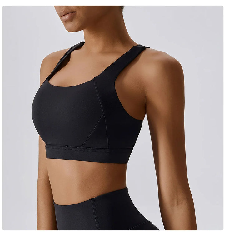 High Intensity Cross Strap Shockproof Sports Bra