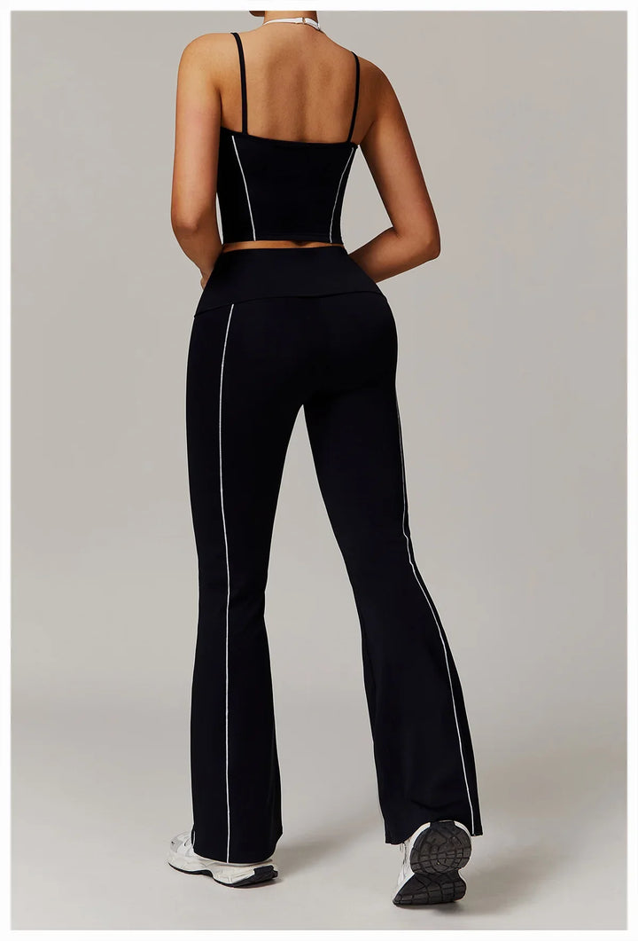 Breathable  High Waist Bell-bottoms  Leggings