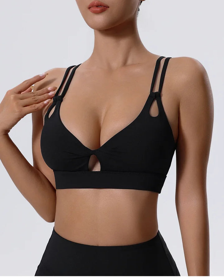 Push Up Cross Strap Sport Bra