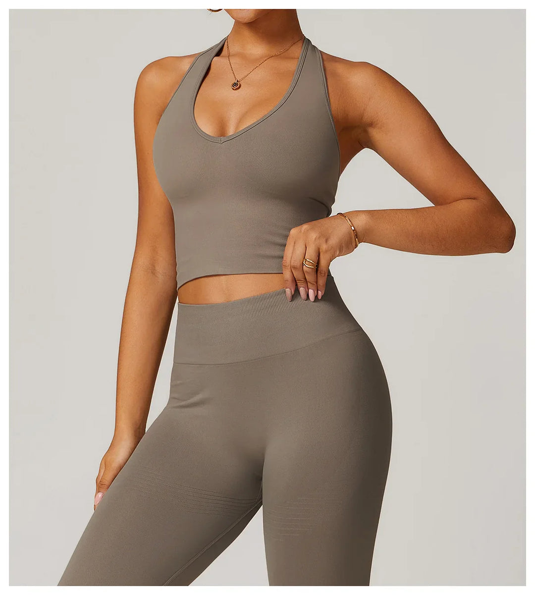 Seamless Hanging Neck Sports Bra