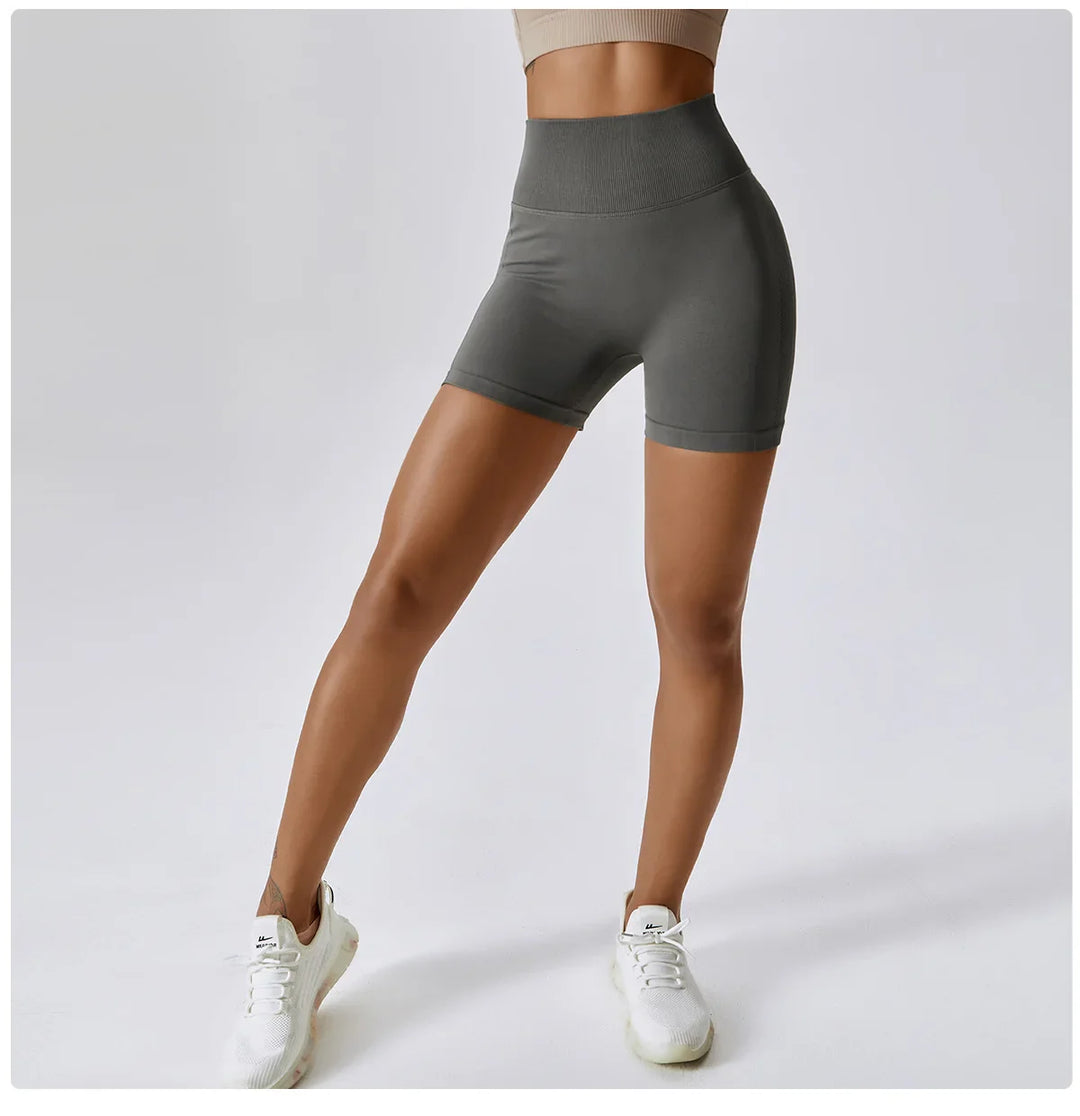 Seamless Peach Hip-Lifting High Waist Shorts