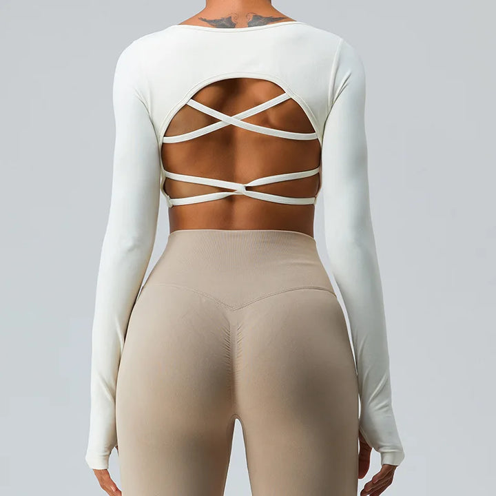 Sexy Seamless Yoga Long Sleeve T-Shirts