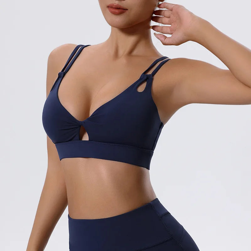 Push Up Cross Strap Sport Bra