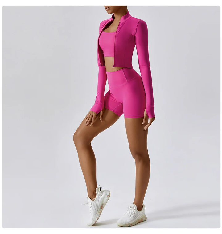 Zipper Yoga Sportswear Set for Women