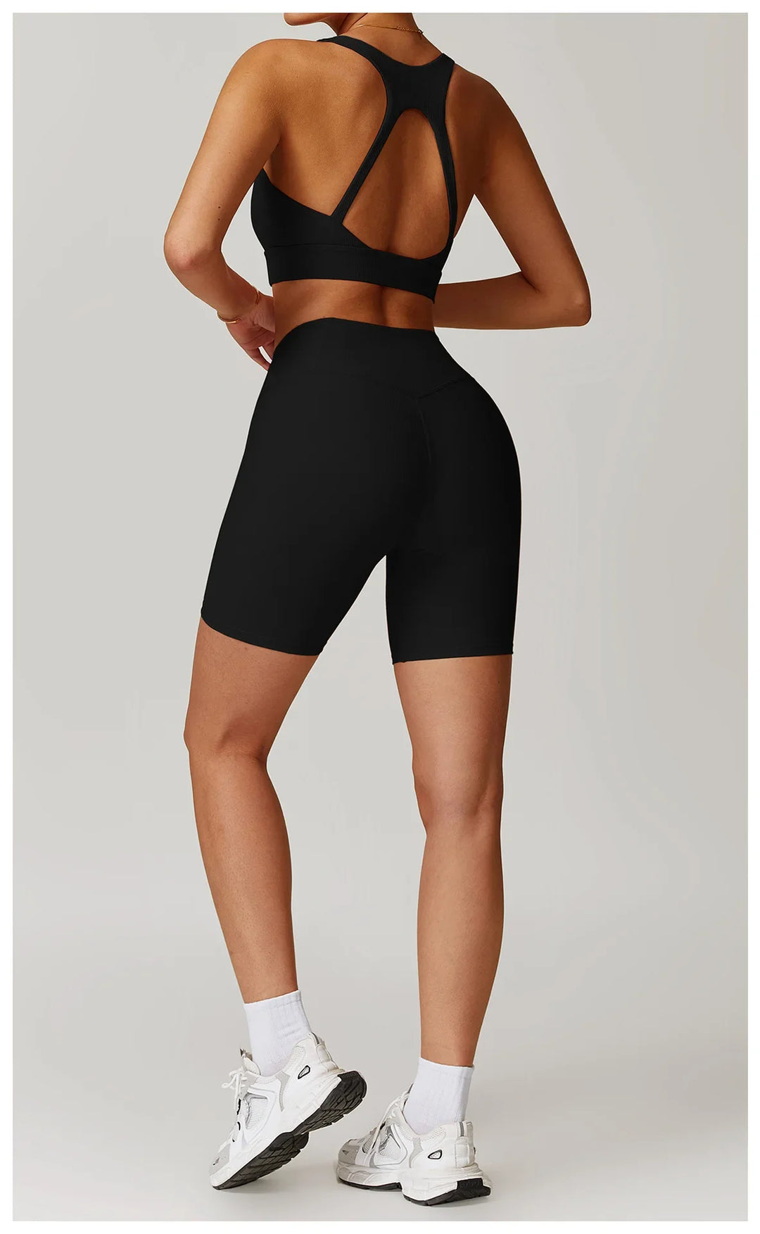 Ribbed Two Piece Gym Tracksuits Set