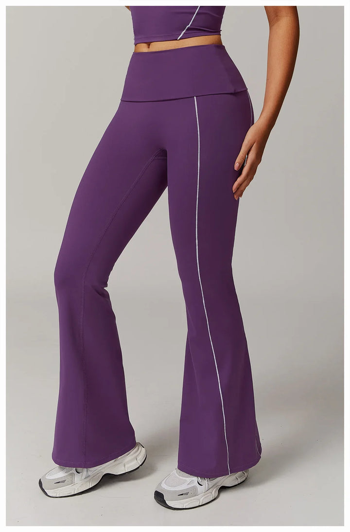 Breathable  High Waist Bell-bottoms  Leggings