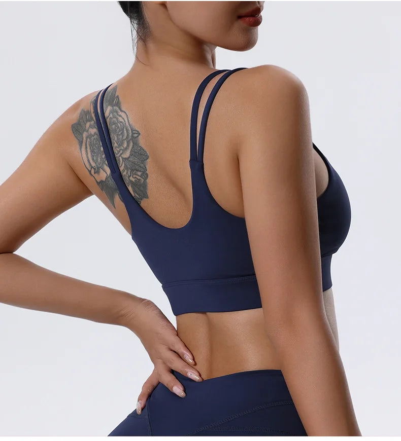 Push Up Cross Strap Sport Bra